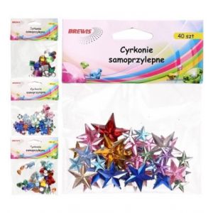 Cyrkonie samoprzylepne Brewis Mix, 40szt